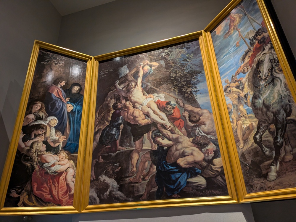 ルーベンス キリスト昇架 三連祭壇画 陶板複製